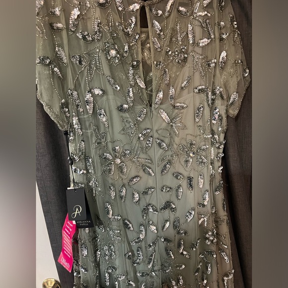 NWT Adrianna Pappel Mint Beaded Gown - Picture 2 of 5